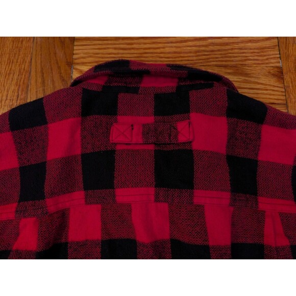 Woolrich Oxbow Bend Heavy Flannel Shirt Mens Medium Red Buffalo Plaid Cotton - Picture 5 of 8